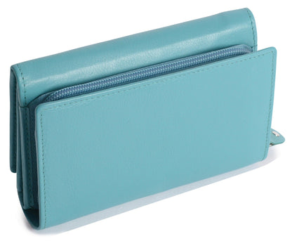Paula RFID Leather Trifold Purse - Bascora