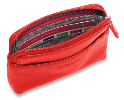 Pia RFID Leather Zip-Top Purse - Bascora