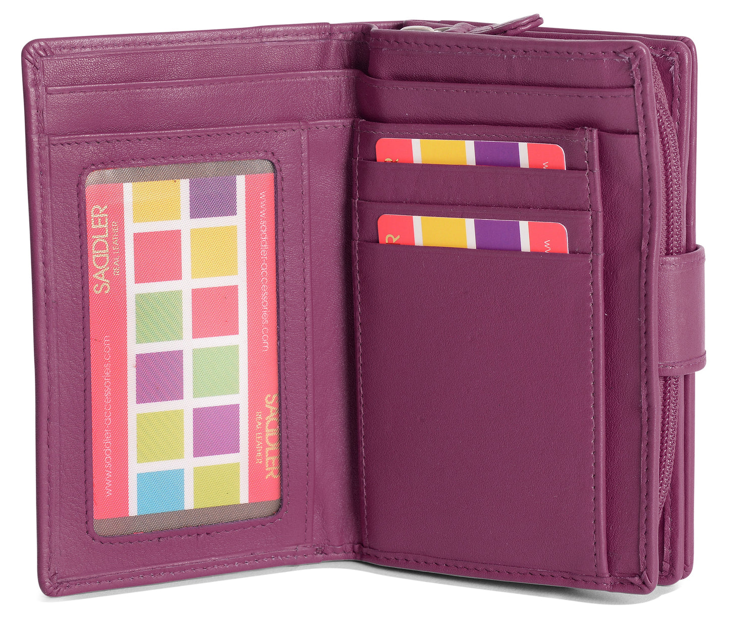 Georgie RFID Leather Double-Sided Purse - Bascora
