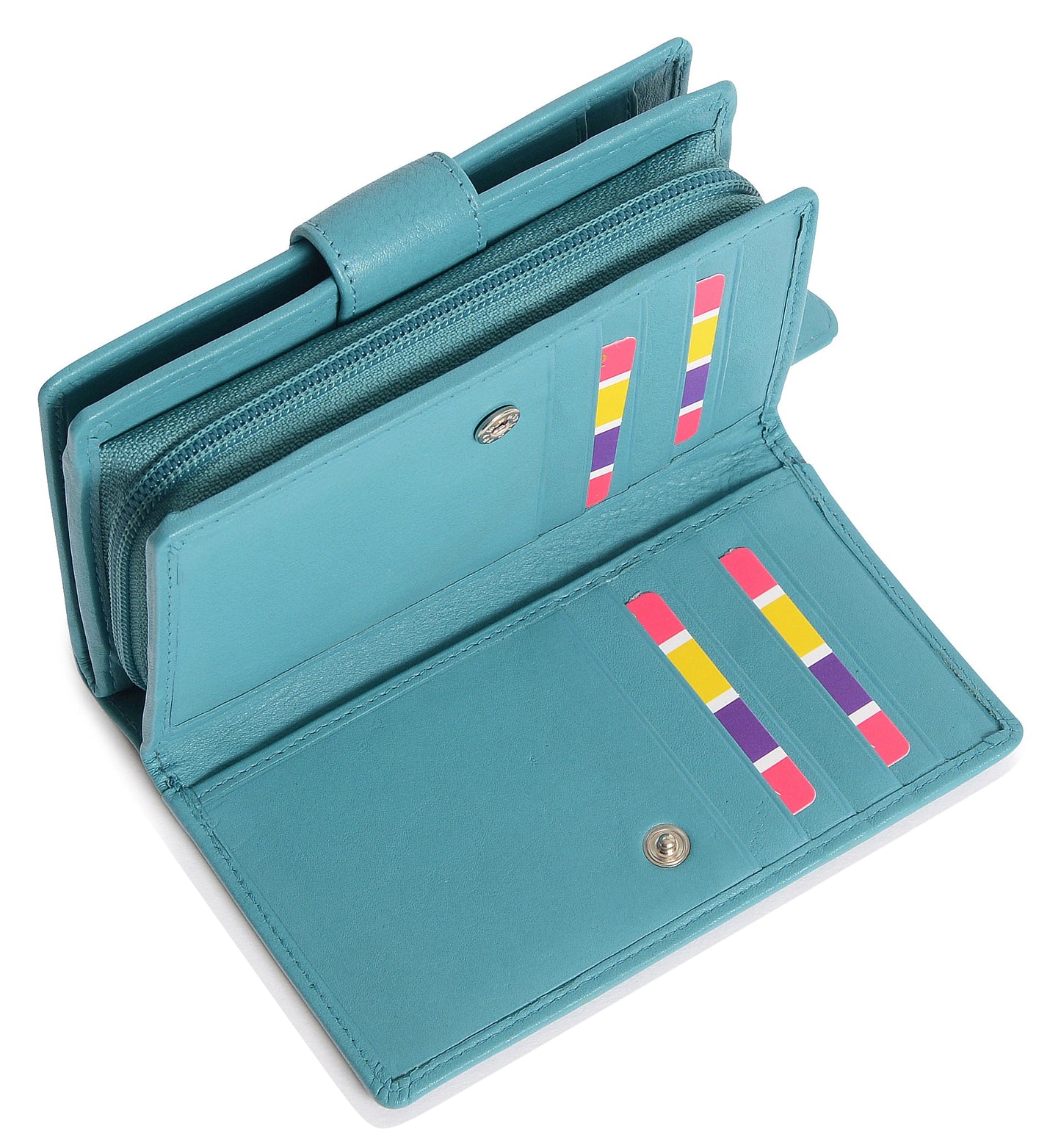 Georgie RFID Leather Double-Sided Purse - Bascora