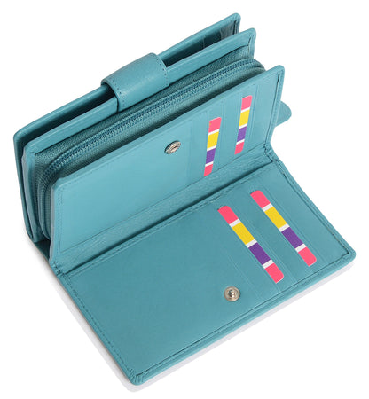Georgie RFID Leather Double-Sided Purse - Bascora