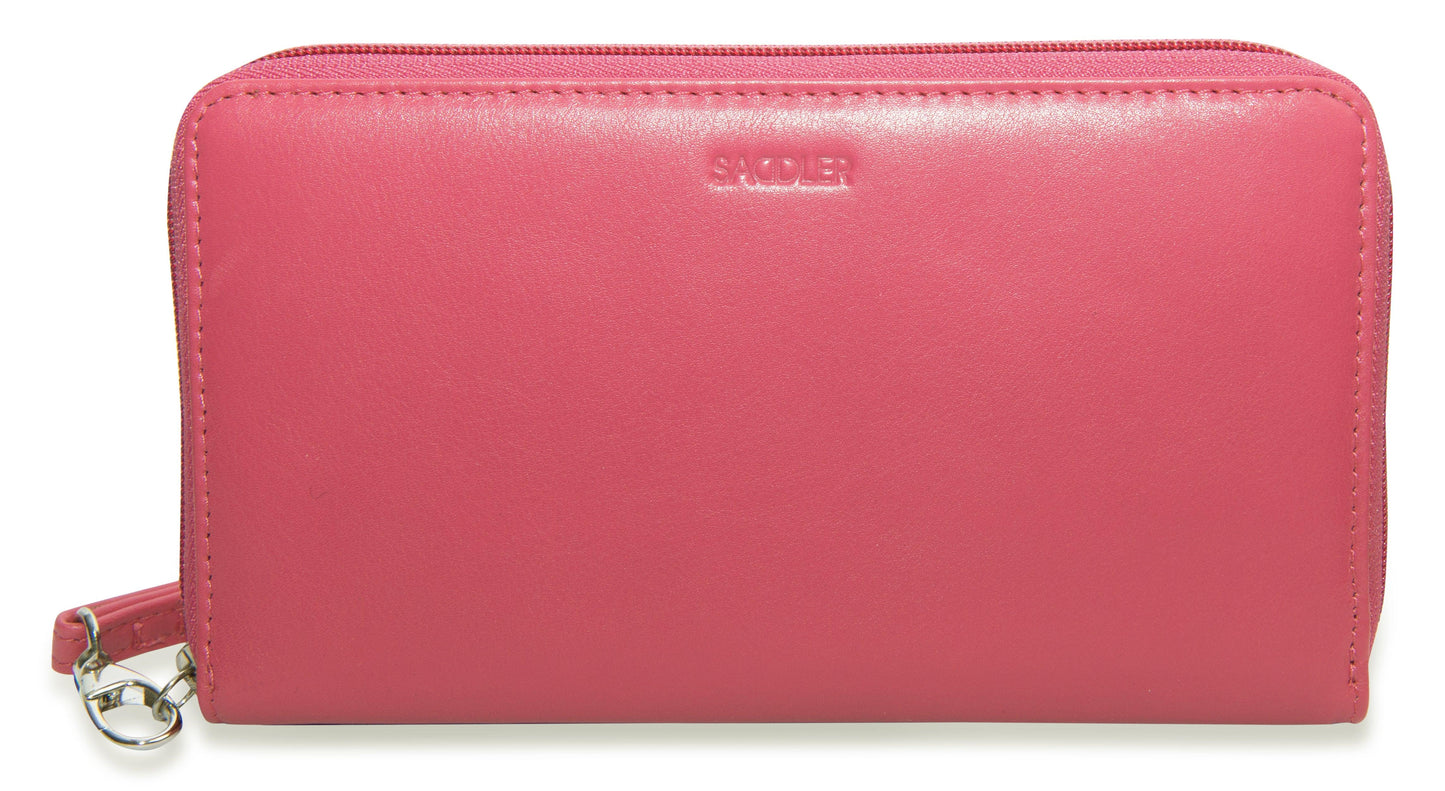 Sophia RFID Leather Zip Around Purse - Bascora