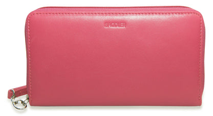 Sophia RFID Leather Zip Around Purse - Bascora