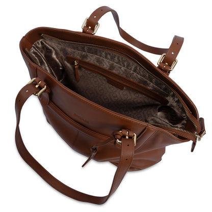 Sienna Leather Tote Bag - Bascora