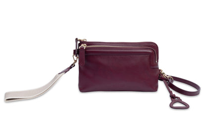 Heather Leather Clutch & Crossbody Bag - Bascora