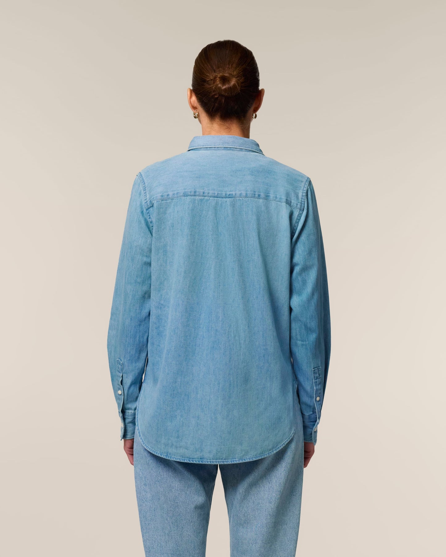Organic Cotton Long Sleeve Denim Shirt – Women's