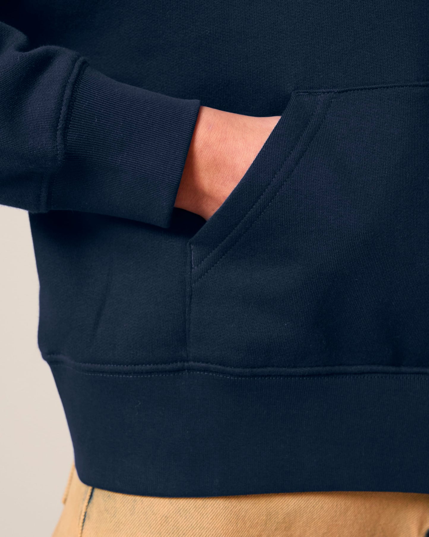 Organic Dropped Shoulder Zipped Hoodie - Womens
