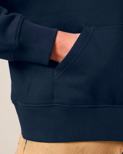 Organic Dropped Shoulder Zipped Hoodie - Womens