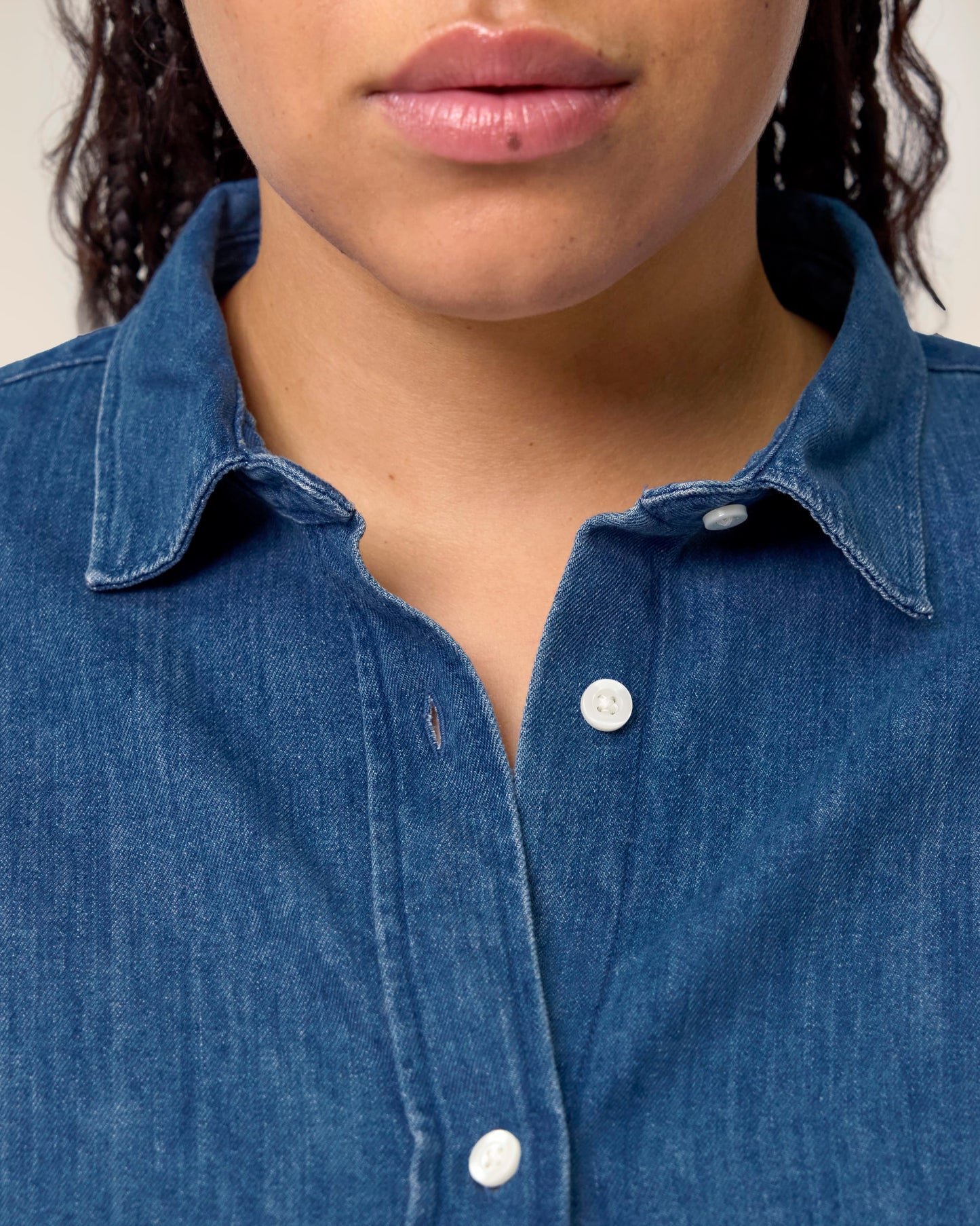 Organic Cotton Long Sleeve Denim Shirt – Women's