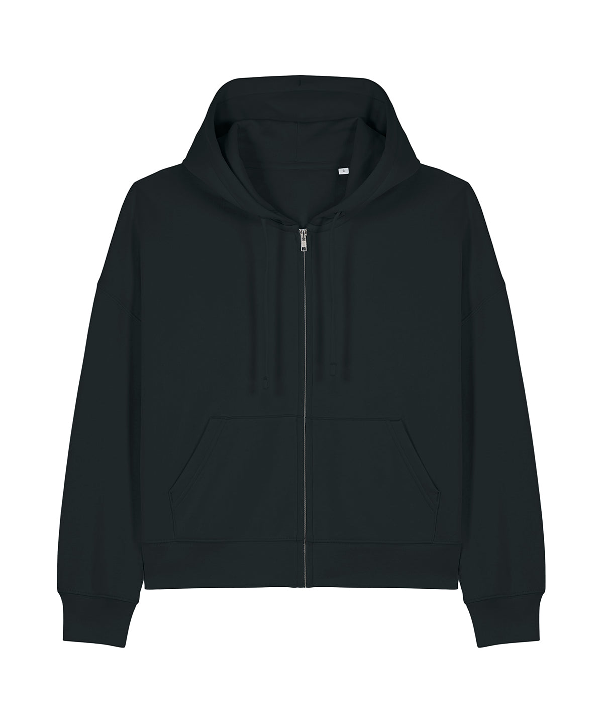 Organic Dropped Shoulder Zipped Hoodie - Womens