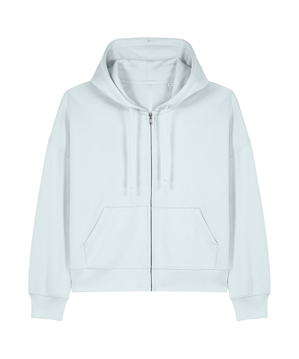 Organic Dropped Shoulder Zipped Hoodie - Womens