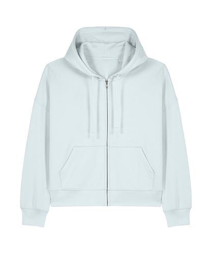 Organic Dropped Shoulder Zipped Hoodie - Womens