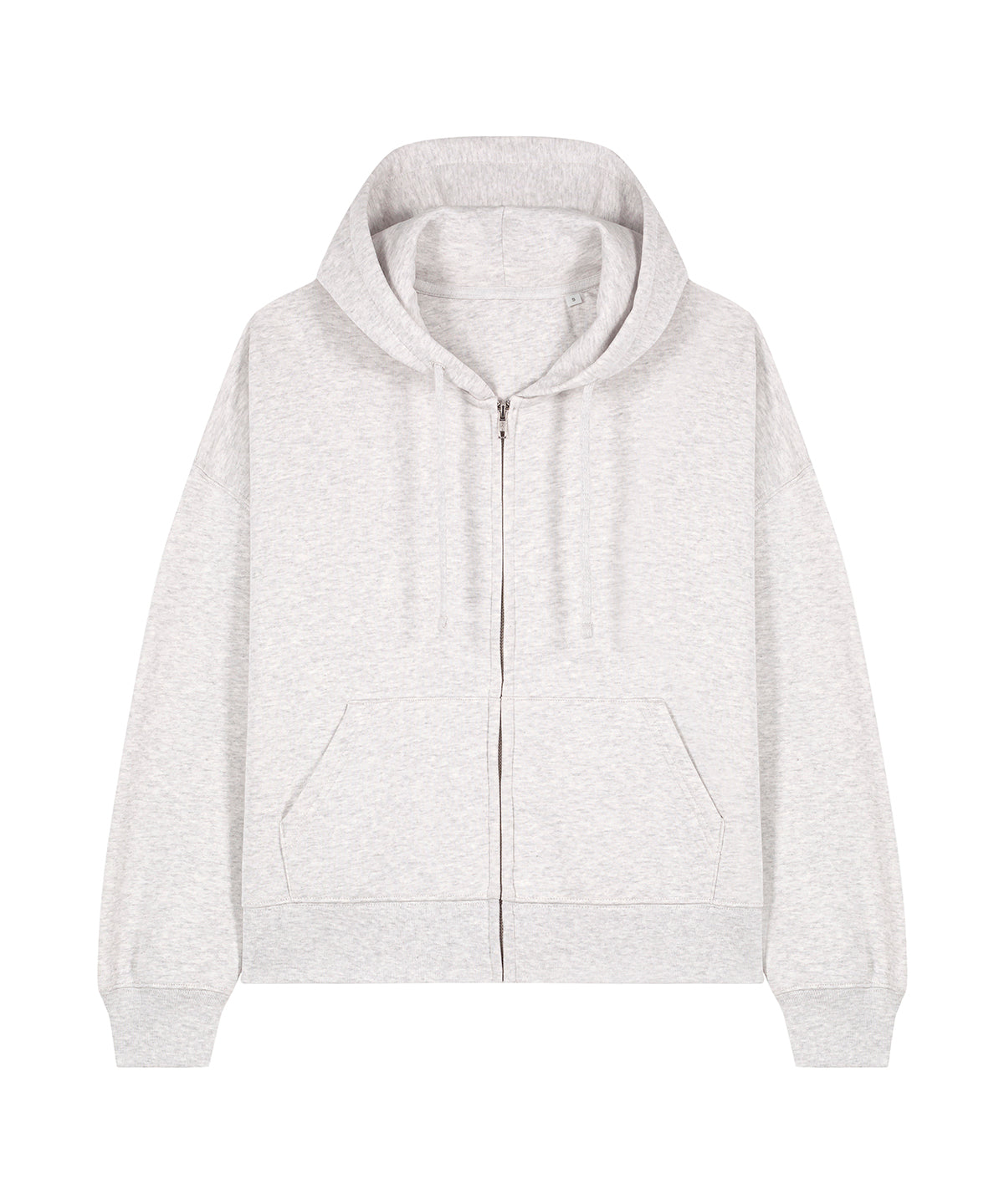 Organic Dropped Shoulder Zipped Hoodie - Womens