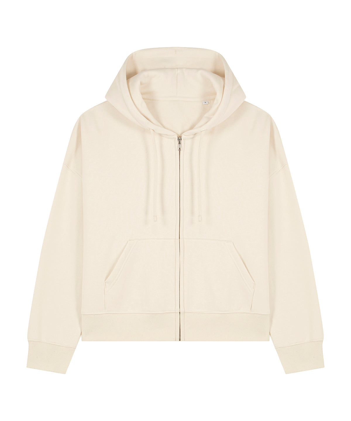 Organic Dropped Shoulder Zipped Hoodie - Womens