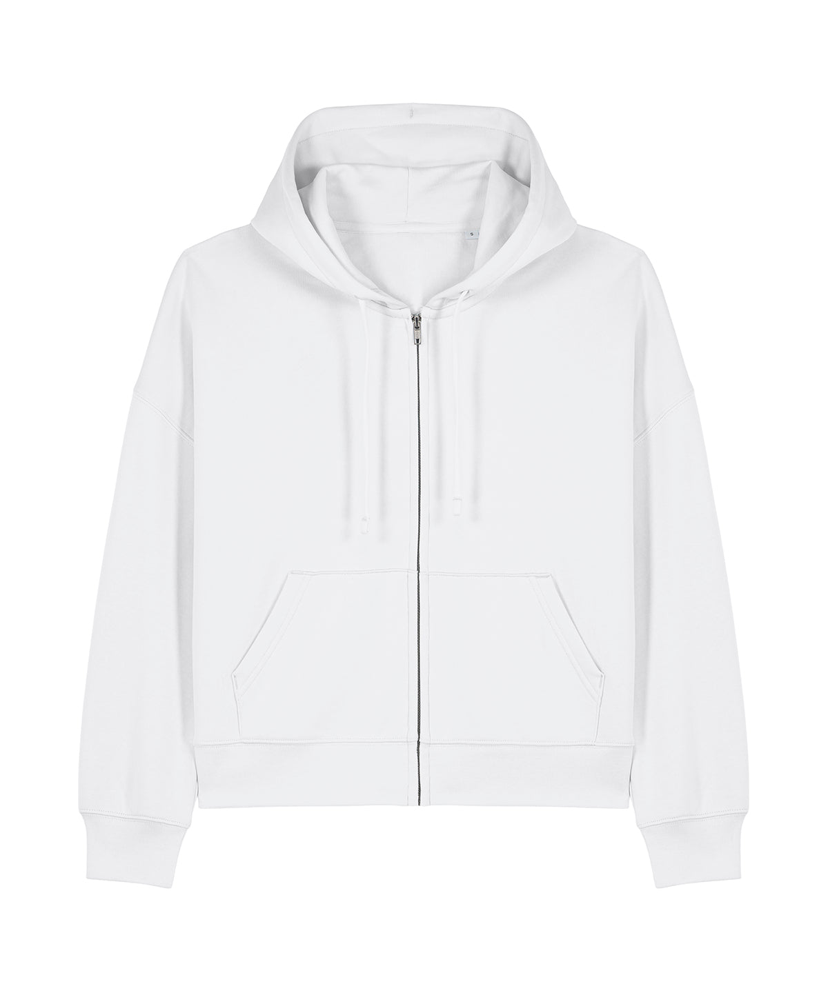 Organic Dropped Shoulder Zipped Hoodie - Womens