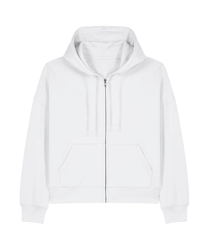 Organic Dropped Shoulder Zipped Hoodie - Womens