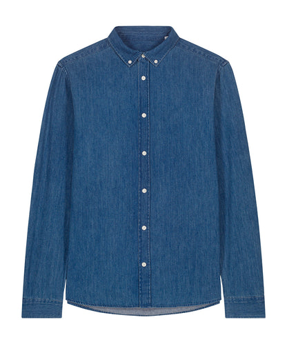 Organic Cotton Long Sleeve Denim Shirt: Mens