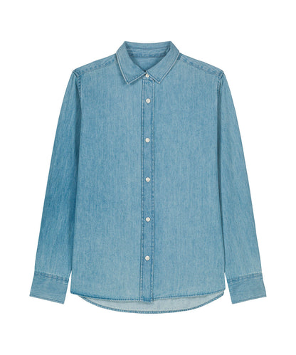 Organic Cotton Long Sleeve Denim Shirt – Women's