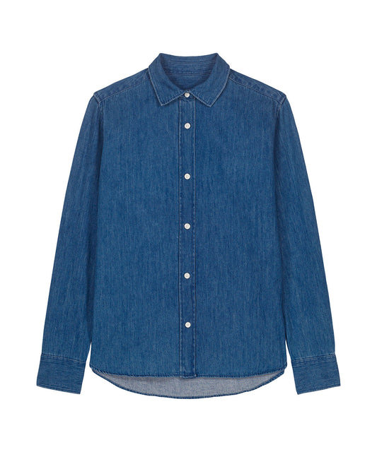 Organic Cotton Long Sleeve Denim Shirt – Women's