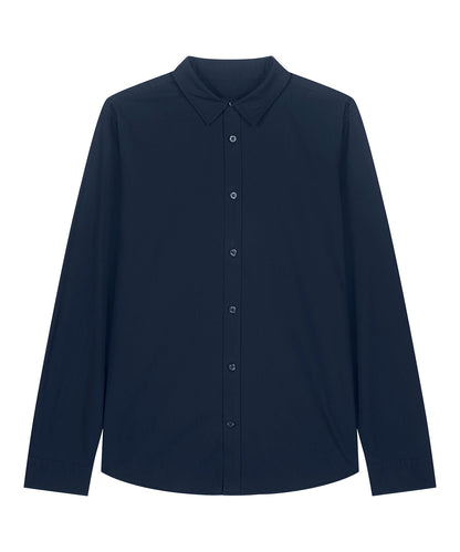 Organic Poplin Long Sleeve Shirt - Womens