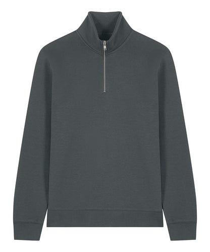 Organic Zip Neck Sweatshirt: Unisex