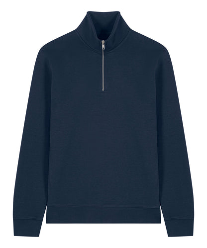 Organic Zip Neck Sweatshirt: Unisex
