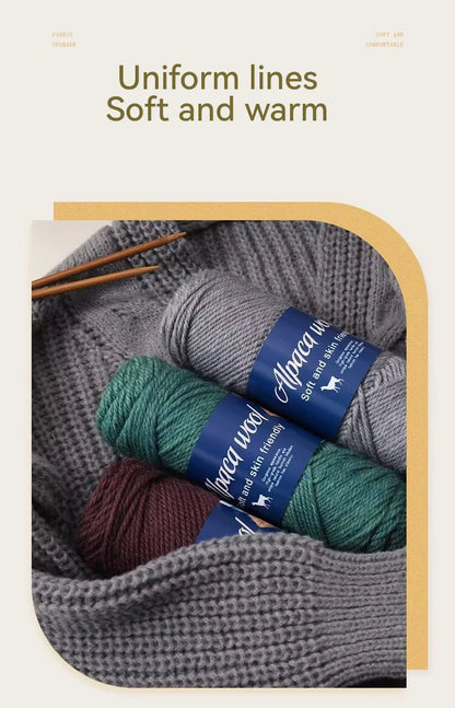 Coarse Alpaca Wool Yarn – 5 x 100g Skeins (500g)
