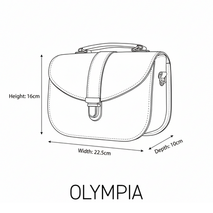 Olympia Handmade Leather Bag - Sage Green
