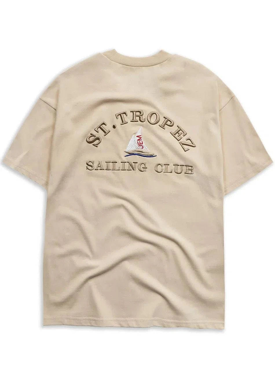 ST. Tropez T-Shirt Off-White - Bascora