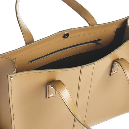 Handmade Leather Shopper – Iced Coffee