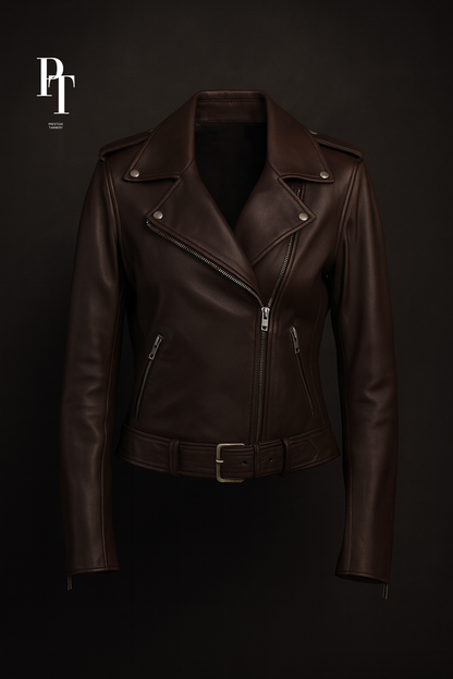 Women's Dark Brown Leather Jacket