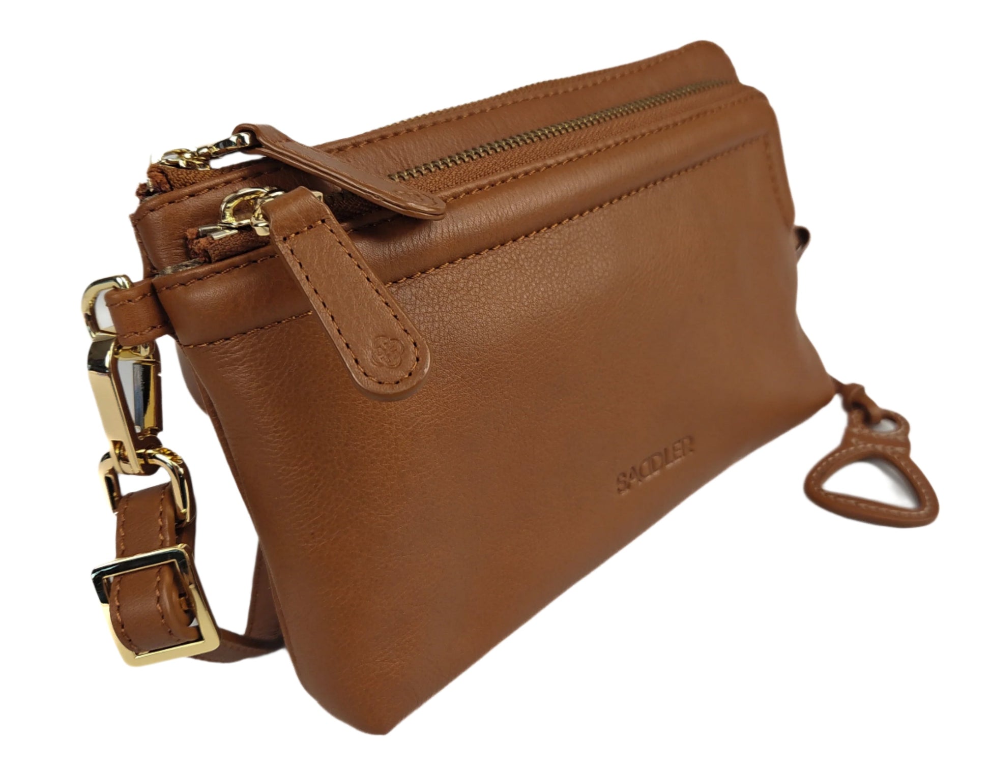 Heather Leather Clutch & Crossbody Bag - Bascora