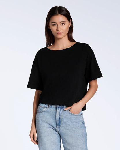 Wide Boat Neck Organic T-Shirt