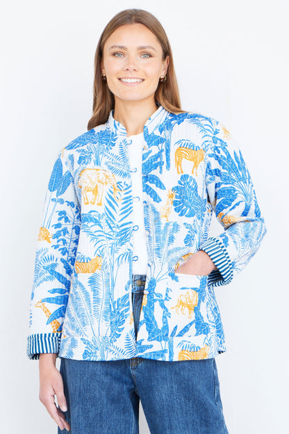 The Blue Jungle – Reversible Cotton Quilted Jacket