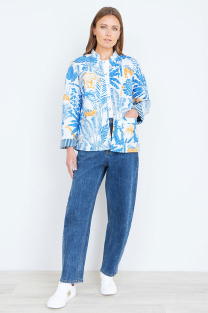 The Blue Jungle – Reversible Cotton Quilted Jacket