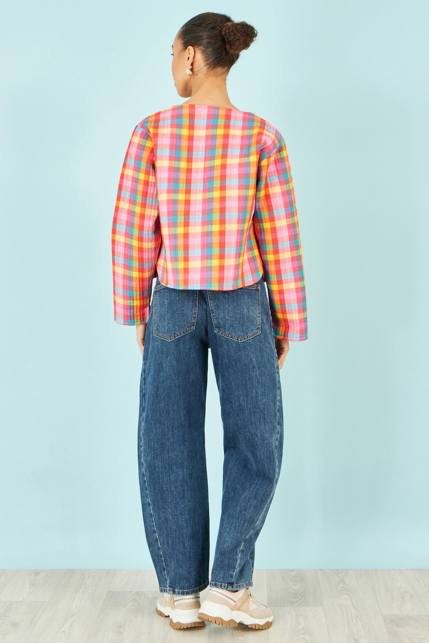 The Checked – Multicolour Reversible Cotton Quilted Jacket