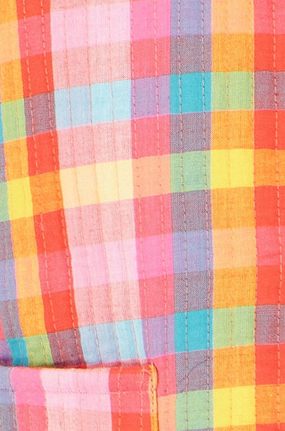 The Checked – Multicolour Reversible Cotton Quilted Jacket