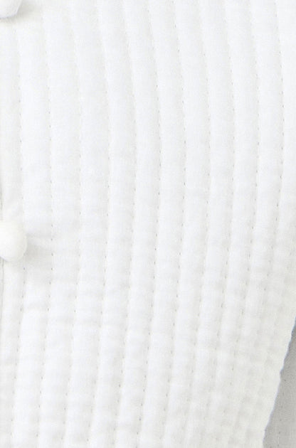 The White Gingham – Reversible Cotton Quilted Cropped Jacket