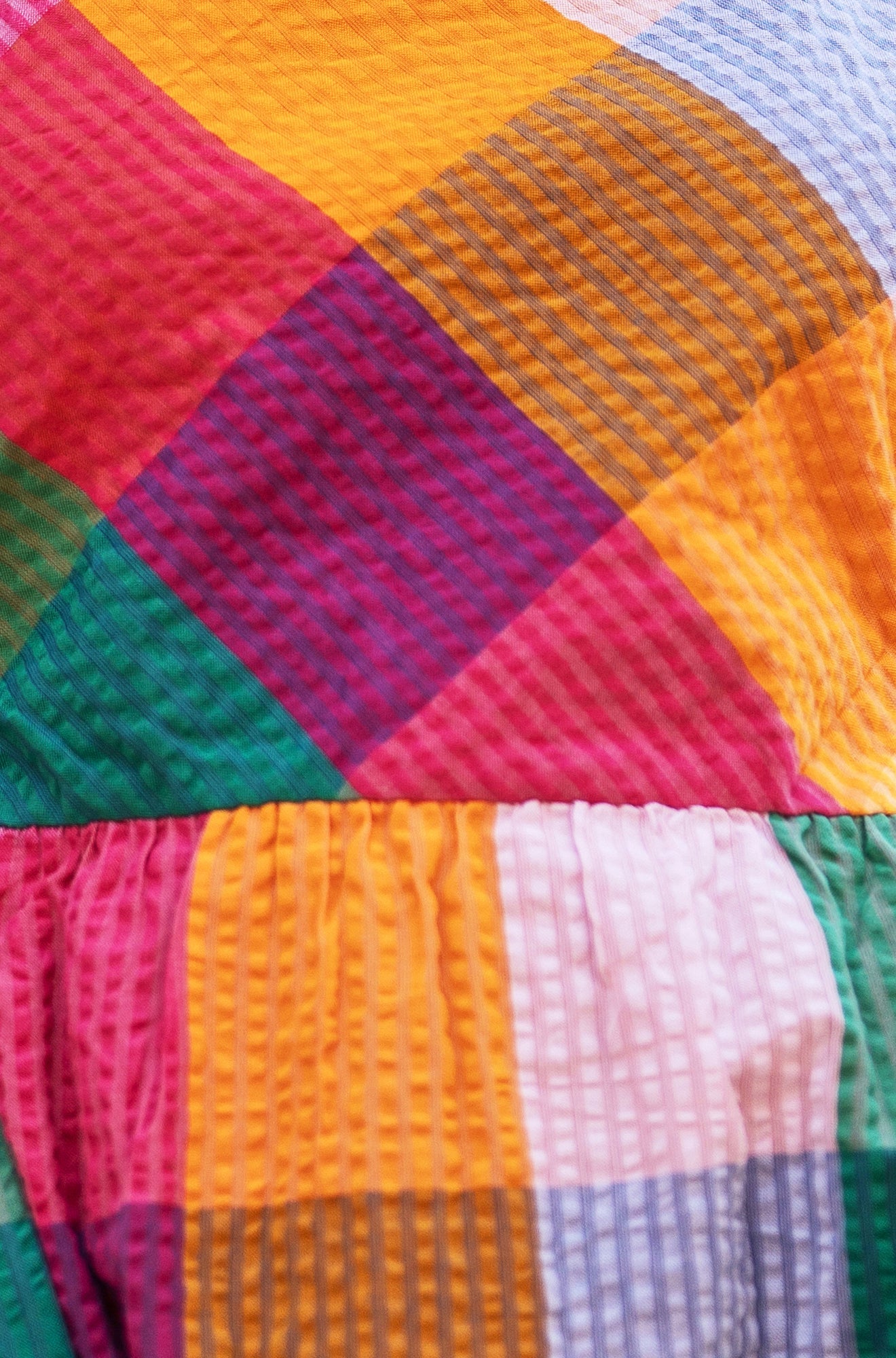 The Seersucker – Cotton Check Midi Sun Dress