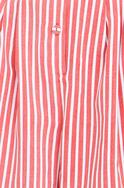 Red Stripe Retro Playsuit
