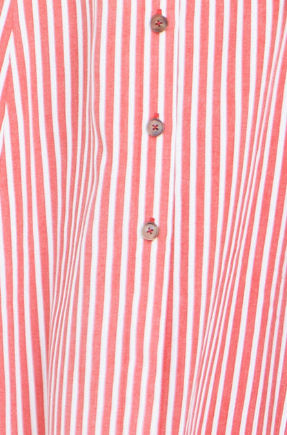 The Red Stripe – Sleeveless Midi Shirt Dress