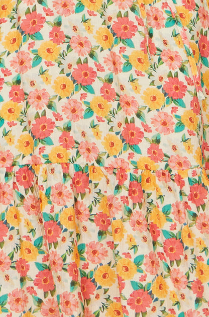The Angel Sleeve – Floral Midi Tea Dress