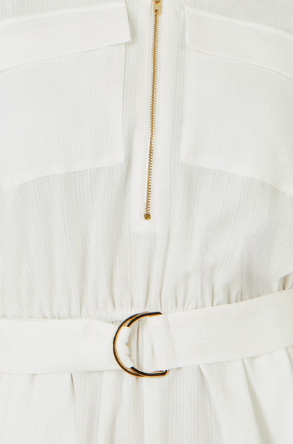 White Utility Style Playsuit