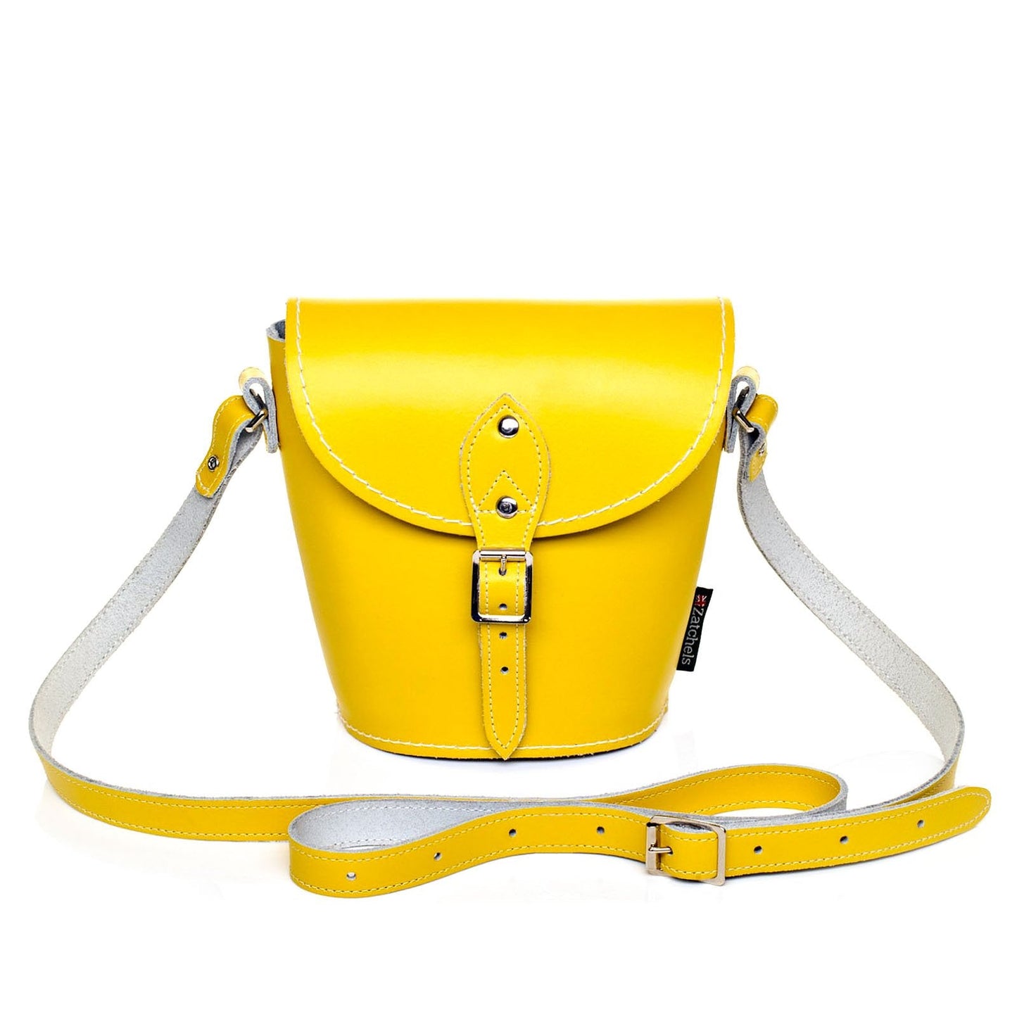 Handmade Leather Barrel Bag – Pastel Daffodil Yellow