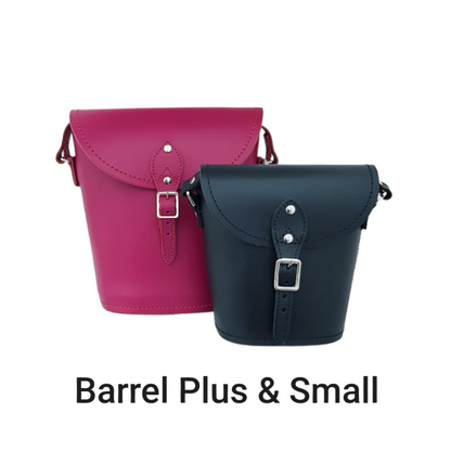 Handmade Leather Barrel Bag - Pastel Cream