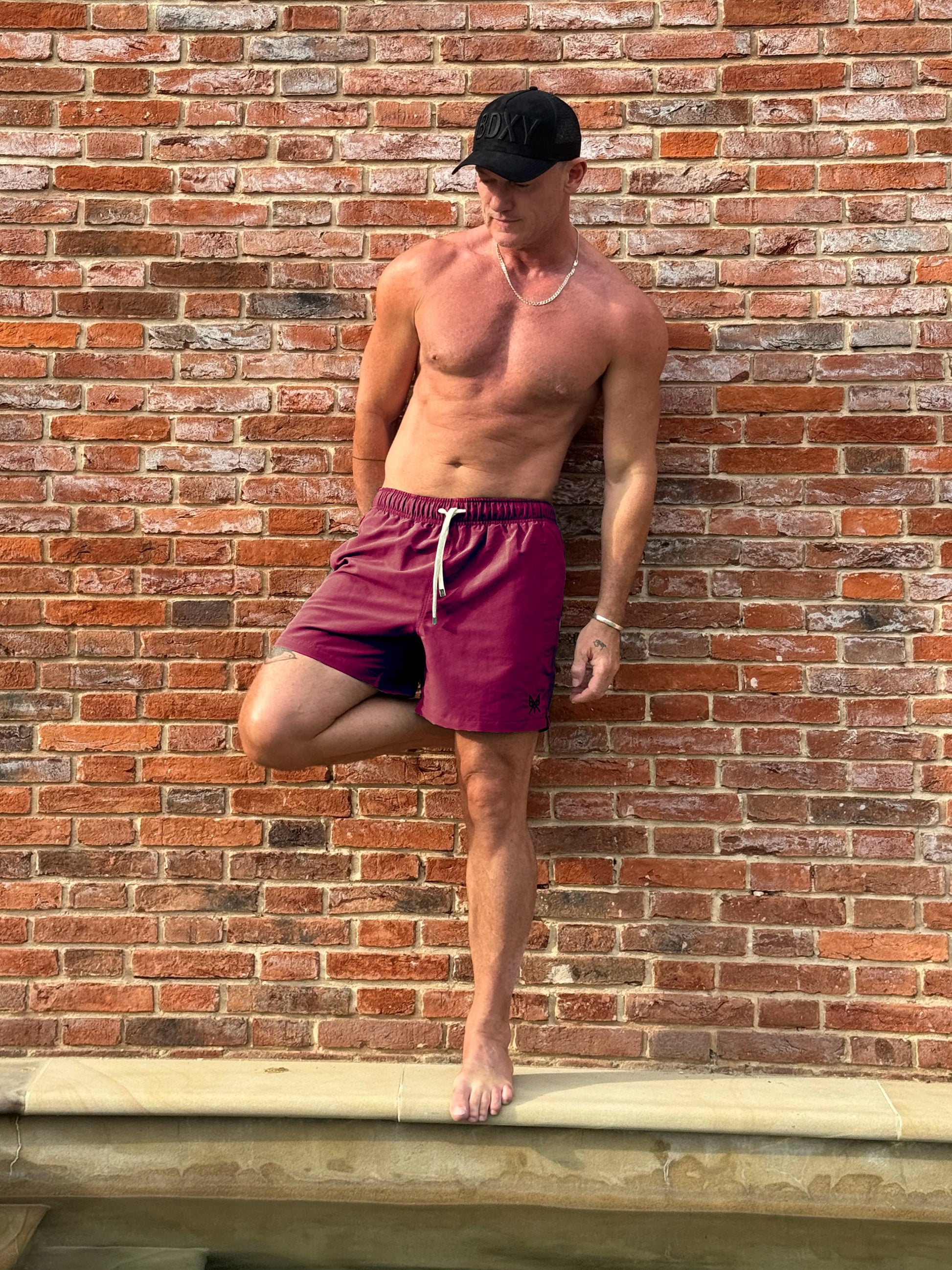 The Extra Swimshorts | Burgundy - Bascora
