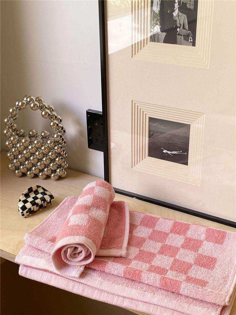 Checkerboard Bath Towels - Bascora