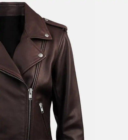 Women's Dark Brown Leather Jacket
