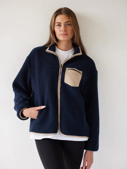 Sherpa Fleece Navy - Bascora