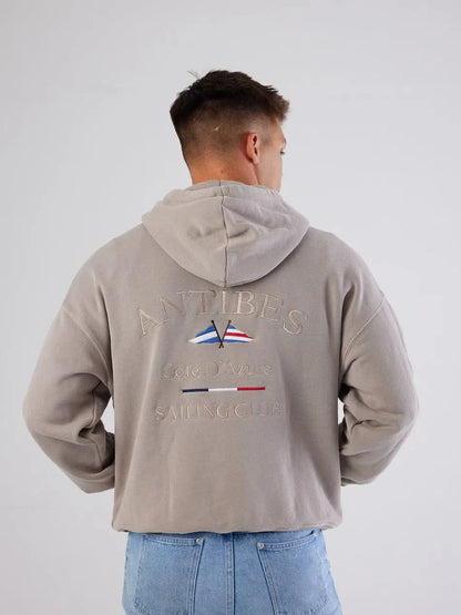 Antibes Heavyweight Hoodie Beige - Bascora